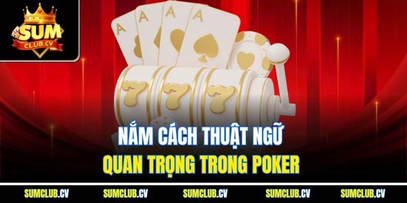 Nắm cách thuật ngữ quan trọng trong poker 